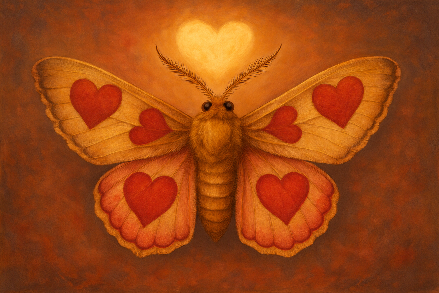 A symbolic image representing love. (Moth of Love)